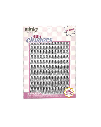 Winks by Ardell Fluffy Clusters 180 Mega Pack delivers endless lash customization with ultra-soft, fluffy clusters designed for comfort and versatility. Featuring a soft, flexible clear band, these clusters can be worn as underlash or overlash for natural to fuller looks.