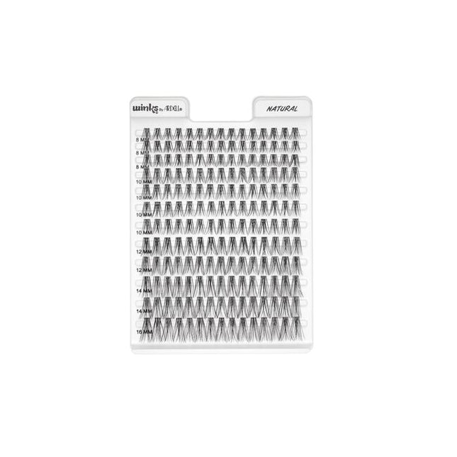 Winks by Ardell Fluffy Clusters 180 Mega Pack delivers endless lash customization with ultra-soft, fluffy clusters designed for comfort and versatility. Featuring a soft, flexible clear band, these clusters can be worn as underlash or overlash for natural to fuller looks.