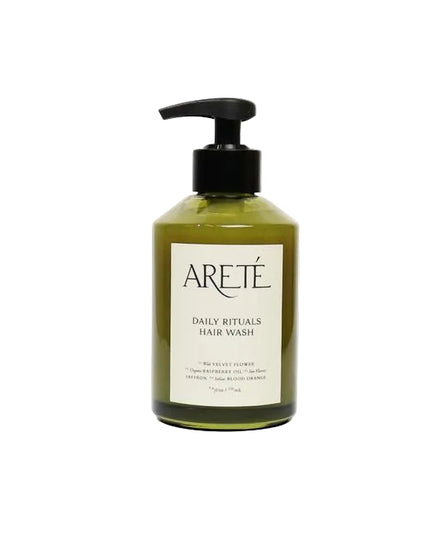 Rooted in ancient beauty and wellness rituals, ARETÉ’s Daily Rituals Hair Wash is a consciously crafted cleansing ceremony designed to deliver a daily dose of nutrition, strength and protection for the hair and scalp. This sensorial formula utilizes gentle, plant-derived surfactants to effectively cleanse while preserving the hair’s natural moisture balance, softness, and vitality.