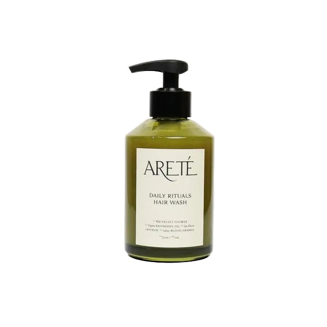 Rooted in ancient beauty and wellness rituals, ARETÉ’s Daily Rituals Hair Wash is a consciously crafted cleansing ceremony designed to deliver a daily dose of nutrition, strength and protection for the hair and scalp. This sensorial formula utilizes gentle, plant-derived surfactants to effectively cleanse while preserving the hair’s natural moisture balance, softness, and vitality.