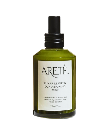 Powered by a modern alchemy of transformative botanicals and nourishing actives, ARETÉ’s Lunar Leave-In Conditioning Mist is an luxurious treatment milk designed to replenish softness, calm frizz, balance porosity, and restore manageability to dry or depleted strands.