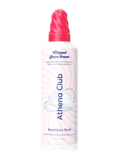 Who said whipped cream is only for dessert? Elevate your shaving routine with Athena Club's Whipped Shave Cream. Expertly crafted to transform your shave into an indulgent experience, our shaving cream is infused with a potent blend of Vitamins C and E. These powerhouse ingredients work in harmony to moisturize deeply, fortify your skin’s barrier, and fend off common shaving woes like razor burn, irritation, and ingrown hairs. 
