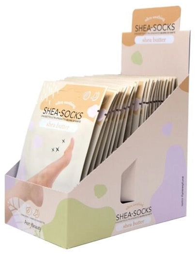 Shea Butter pedicure socks calm skin and deliver intensive moisture to keep skin soft, nourished and hydrated. A simple add-on to your pedicure service while working on the nails, with no extra time.