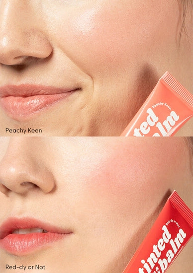 Two is better than one with our Cheery Duo! This set includes two vibrant Lip & Cheek Tinted Balms —Peachy Keen and Red-dy or Not —to enhance your customers’ beauty routine. These multi-use balms melt into skin for a wash of blendable, buildable, beautiful color that suits every skin tone. The peachy pink hue is subtle and sweet and transitions easily from day to night while the bold red shade is fierce, fun, and ready to command attention.