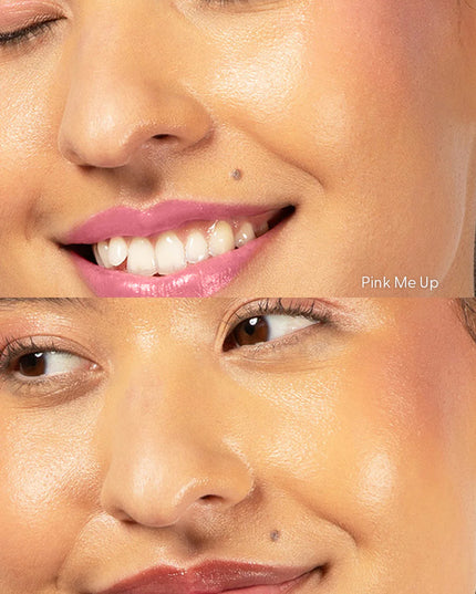 Double up on glamorous makeup looks with our Sultry Duo, featuring two show-stopping Lip & Cheek Tinted Balms — Pink Me Up and Plum Delight. These multi-use balms melt into skin for a wash of blendable, buildable, beautiful color that suits every skin tone. The bright pink hue provides a playful touch that brings skin to life while the deep plum shade is a captivating choice for a bold effect.