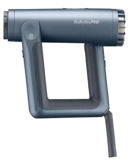 The first of its kind: an ergonomically designed hair dryer with infinite ways to hold. Powered by BaByliss’ largest 36 mm high-speed motor, delivering up to 37 million ions for faster drying and healthier-looking hair. Features dual cold-shot buttons and a new style-setting lock that automatically returns the dryer to your preset for every styling session.