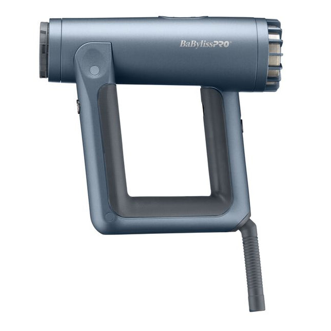 The first of its kind: an ergonomically designed hair dryer with infinite ways to hold. Powered by BaByliss’ largest 36 mm high-speed motor, delivering up to 37 million ions for faster drying and healthier-looking hair. Features dual cold-shot buttons and a new style-setting lock that automatically returns the dryer to your preset for every styling session.