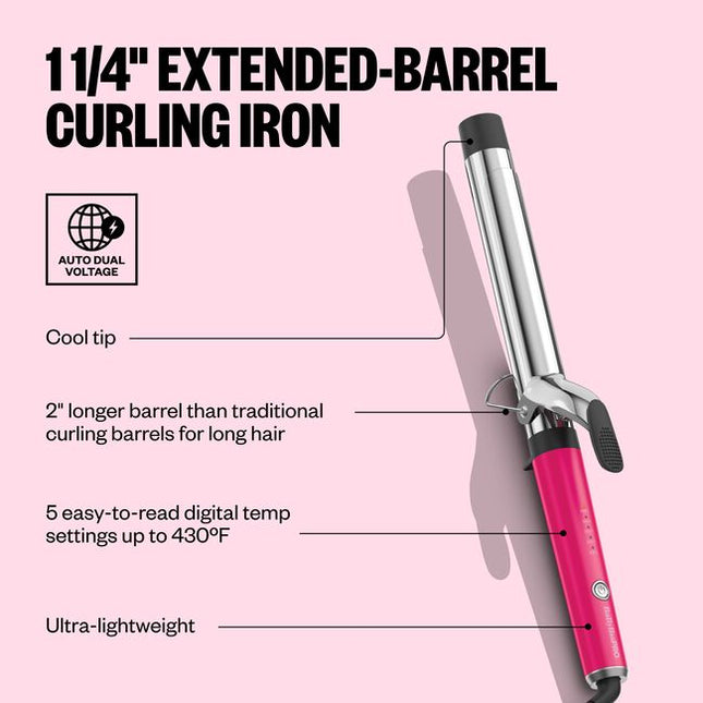 The Nano Titanium 1.25 Inch XL Barrel Curling Iron delivers instant definition with all-day hold.