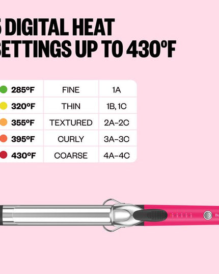 The Nano Titanium 1.25 Inch XL Barrel Curling Iron delivers instant definition with all-day hold.