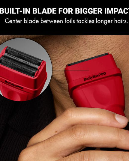 The Limited Edition Red CoreFX Foil Shaver is made for professionals who appreciate long-lasting ergonomic tools, including everyday users who want reliability and comfort. COREFX Shaver features new waterproof housing, hypoallergenic Titanium Double Foil, metal grip, high-speed motor, lithium-ion battery and cordless charging.