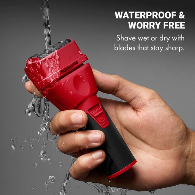 The Limited Edition Red CoreFX Foil Shaver is made for professionals who appreciate long-lasting ergonomic tools, including everyday users who want reliability and comfort. COREFX Shaver features new waterproof housing, hypoallergenic Titanium Double Foil, metal grip, high-speed motor, lithium-ion battery and cordless charging.