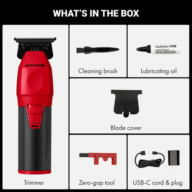 BaBylissPRO - Limited Edition Red CoreFX Trimmer