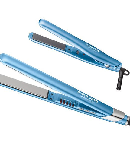 BaBylissPRO Nano Titanium Ultra-Sleek 1 Inch Flat Iron &amp; Mini Flat Iron.