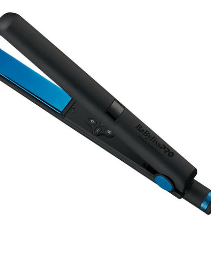 BaBylissPRO® Nano Titanium™ 1” Digital Flat Iron evenly distributes high heat up to 450º F to create versatile styles with radiant shine. The time-saving memory function stores frequently used heat settings for styling convenience.