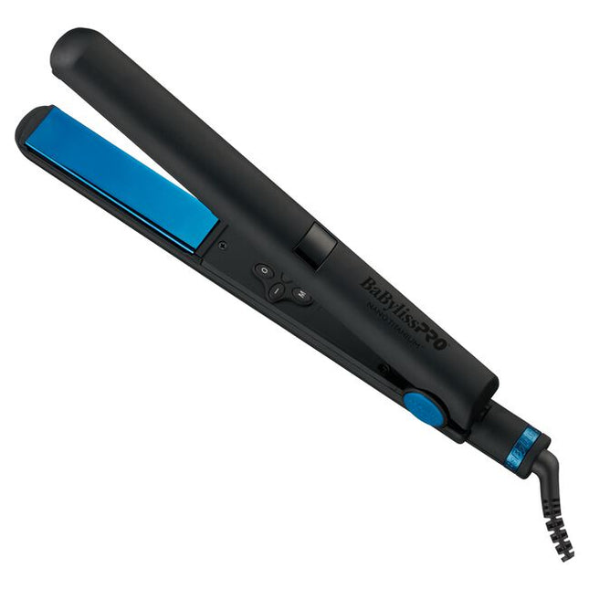 BaBylissPRO® Nano Titanium™ 1” Digital Flat Iron evenly distributes high heat up to 450º F to create versatile styles with radiant shine. The time-saving memory function stores frequently used heat settings for styling convenience.