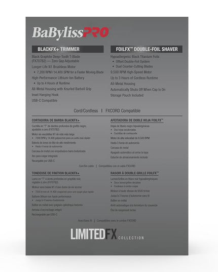 Matte Black Trimmer &amp; Double-Foil Shaver Set
