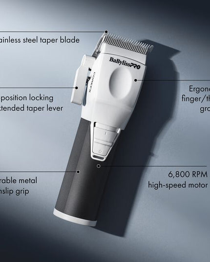 The BaBylissPRO® COREFX 2-Piece Kit includes a clipper and trimmer designed for barbers and stylists at every stage of their craft. With pro-level performance, durable design, and easy-to-use features, this complete set delivers the control, precision, and reliability you need to master any cut or style—whether you