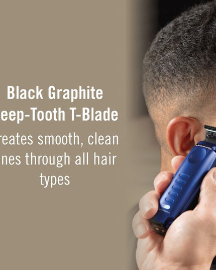 The LO-PROFX COMPACT SERIES Compact High-Performance Trimmer features an ultra-low profile metal shield cover and ergonomic grip housing. It’s powered by a high-speed DC motor 6,800RPM, with a high-capacity lithium-ion battery. It is made with durable and scratch-resistant aluminum anodized housing.