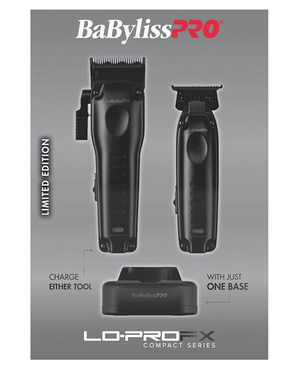 The Compact LOPROFX Series Matte Black Limited Edition Clipper + Trimmer set delivers full power in a sleeker, smaller frame. Both tools feature a high-speed 6,800 RPM motor, and new high-capacity battery for up to 2.5 hours of runtime, this set is engineered for smooth, consistent performance. Housed in durable anodized aluminum and paired with a 3-in-1 charging stand, this limited drop blends pro-grade function with compact control.