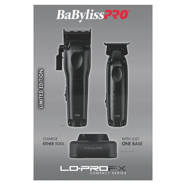 The Compact LOPROFX Series Matte Black Limited Edition Clipper + Trimmer set delivers full power in a sleeker, smaller frame. Both tools feature a high-speed 6,800 RPM motor, and new high-capacity battery for up to 2.5 hours of runtime, this set is engineered for smooth, consistent performance. Housed in durable anodized aluminum and paired with a 3-in-1 charging stand, this limited drop blends pro-grade function with compact control.