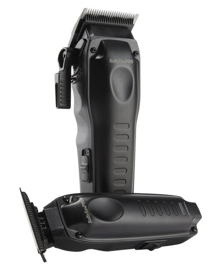 The Compact LOPROFX Series Matte Black Limited Edition Clipper + Trimmer set delivers full power in a sleeker, smaller frame. Both tools feature a high-speed 6,800 RPM motor, and new high-capacity battery for up to 2.5 hours of runtime, this set is engineered for smooth, consistent performance. Housed in durable anodized aluminum and paired with a 3-in-1 charging stand, this limited drop blends pro-grade function with compact control.