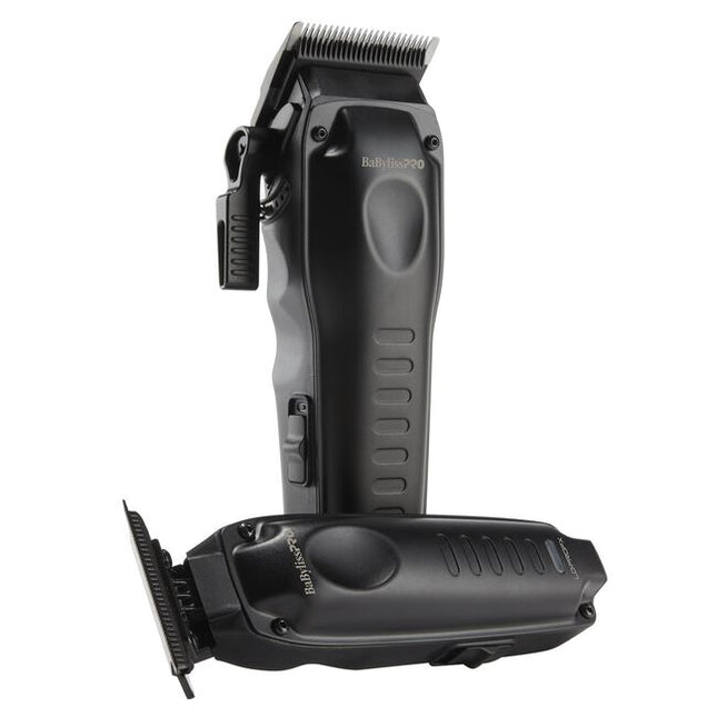 The Compact LOPROFX Series Matte Black Limited Edition Clipper + Trimmer set delivers full power in a sleeker, smaller frame. Both tools feature a high-speed 6,800 RPM motor, and new high-capacity battery for up to 2.5 hours of runtime, this set is engineered for smooth, consistent performance. Housed in durable anodized aluminum and paired with a 3-in-1 charging stand, this limited drop blends pro-grade function with compact control.