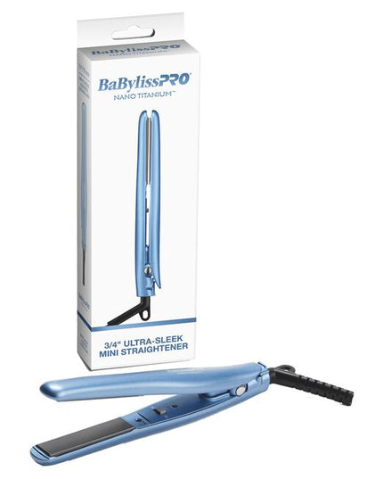 The compact design of this ¾” Nano Titanium flat iron makes it perfect for quick touch ups on-the go. Easily packs in purse, gym bag, or carry-on luggage.