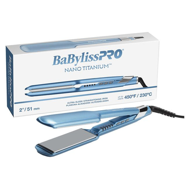 Extended length (4.5" long), full floating plates for faster straightening. Even heat transfer from 1” Nano Titanium plates leave hair smooth, sleek, and shiny.