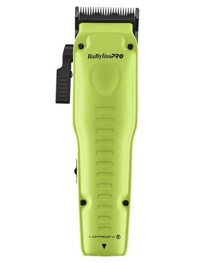 The Limited Edition Neon Yellow FXONE LO-PROFX Hair Clipper features the new interchangeable FXONE battery with a quick release button. The clipper offers a new N1 Brushless motor with dual ball bearings for greater efficiency. The clipper comes standard with the new Ultra-thin Metal Injection Molding (MIM) Blade, featuring an oil reservoir for constant lubrication. Use this professional hair clipper to cut hair of all textures with ease and precision.
