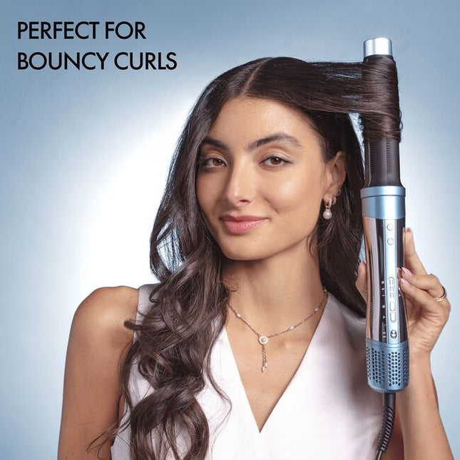 Effortlessly wrap, set, and curl damp or dry hair. Create big, Hollywood-worthy curls or voluminous blowout flips, all without heat damage.
