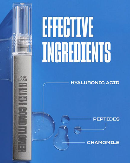You deserve lashes that make you feel like the best and most confident version of yourself. The Babe Lash Enhancing Conditioner is a performance-based cosmetic that helps your natural lashes look thicker, fuller, and darker- all without needing mascara, lash extensions, or falsies. Each bottle of Enhancing Conditioner lasts around four months.