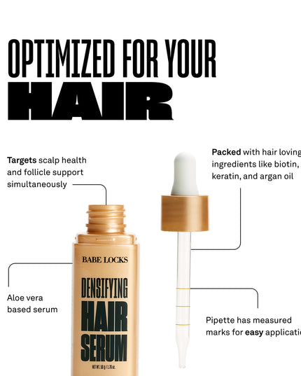 Denser, Longer, Healthier Looking Hair:

Healthier hair starts at the scalp. Give your hair some self-care with this powerful root serum to support a healthy scalp and encourage the appearance of denser and longer hair over time. Use the precise applicator to target specific areas or all over to replenish follicles and promote hair health.