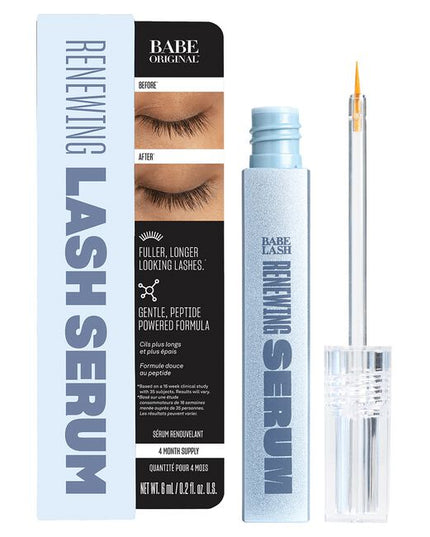 Meet Babe Original's most innovative lash serum formula yet, fueled by Babe Original's exclusive Bio-6 Peptide Complex™ and nourishing botanicals for fuller, longer-looking lashes in as little as 8 weeks.