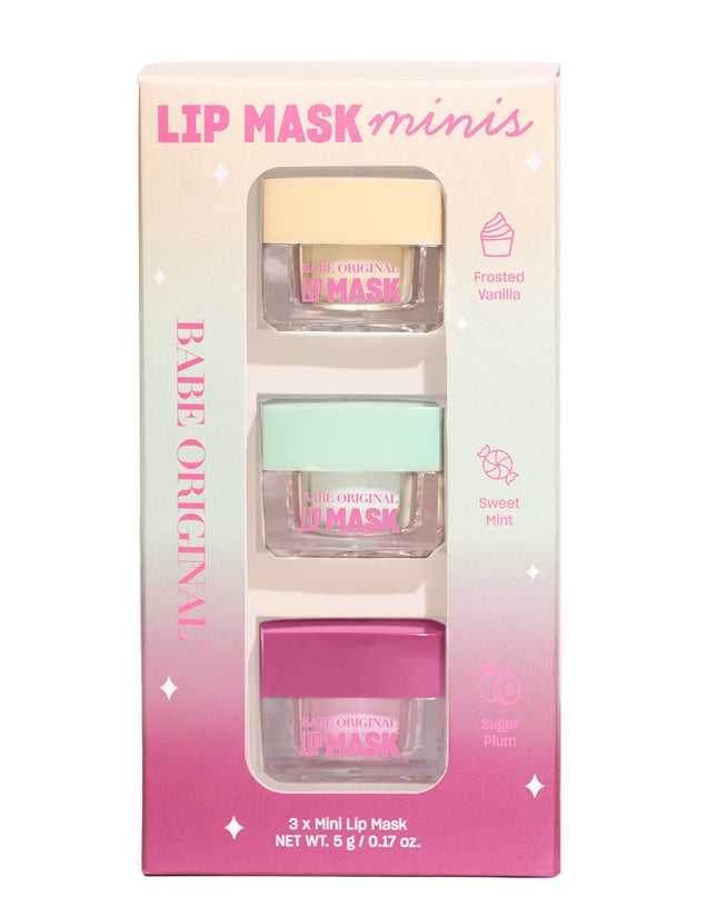 Pamper your pout this season with our limited-edition Lip Mask Minis Trio - featuring three nostalgic, holiday-inspired fragrances that smell like irresistible seasonal treats.