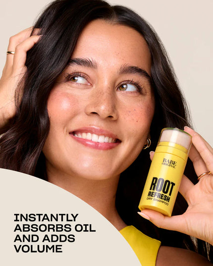 Need a quick hair refresh? Meet Root Refresh Dry Shampoo Powder: Your new go-to for instantly absorbing oil and grease, leaving your hair looking clean, voluminous, and ready for anything.