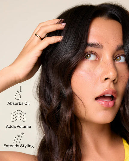 Need a quick hair refresh? Meet Root Refresh Dry Shampoo Powder: Your new go-to for instantly absorbing oil and grease, leaving your hair looking clean, voluminous, and ready for anything.