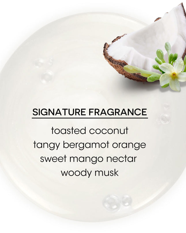 Bain de Terre's Coconut Papaya Shampoo luxuriously cleanses & hydrates overly dry, damaged hair. Lavishes hair in beautifying oils & lush botanical scents for soft, sumptuous, silky hair. Paraben-free. Color-safe.
