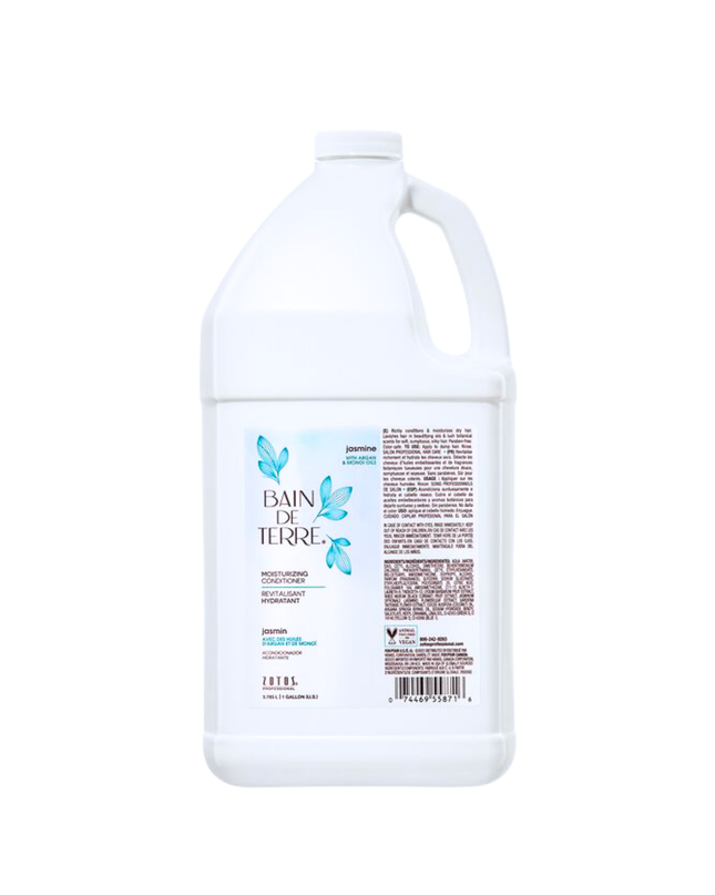 Bain de Terre's Jasmine Conditioner richly conditions & moisturizes dry hair. Lavishes hair in beautifying oils & lush botanical scents for soft, sumptuous, silky hair. Paraben-free. Color-safe.