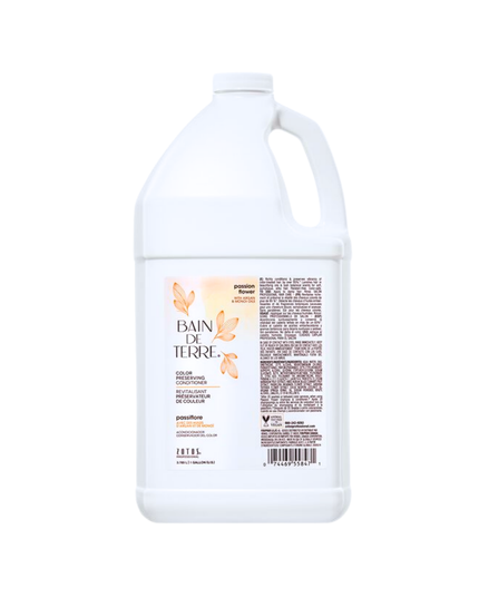 Bain de Terre's Passion Flower Color Preserving Conditioner richly conditions & preserves vibrancy of color-treated hair by 83%.* Lavishes hair in beautifying oils & lush botanical scents for soft, sumptuous, silky hair. Paraben-free. Color-safe. 