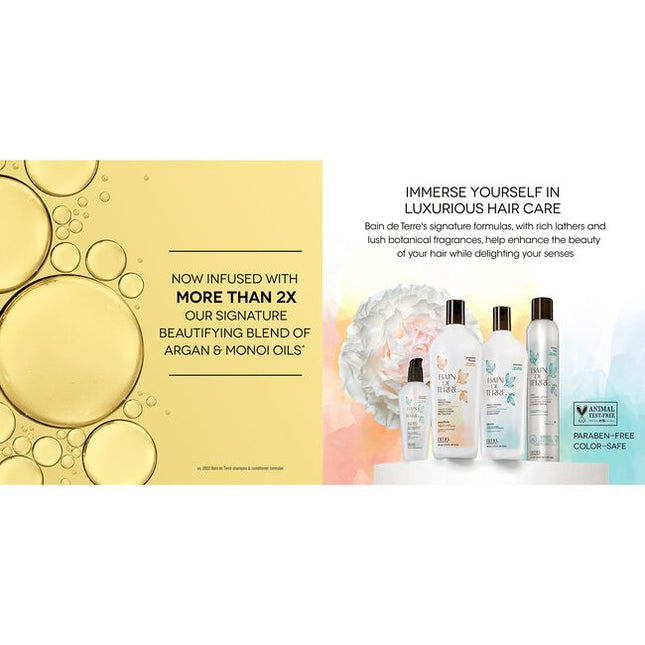 Bain de Terre's Passion Flower Shampoo luxuriously cleanses & preserves vibrancy of color-treated hair by 83%.* Lavishes hair in beautifying oils lush botanical scents for soft, sumptuous, silky hair. Paraben-free. Color-safe.