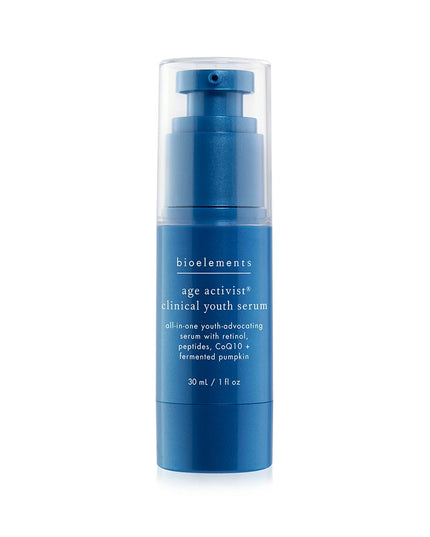 An all-in-one youth serum that empowers skin to resist the signs of aging, formulated with gold-standard age fighters at clinical levels (retinol, peptides, vitamin E and Coenzyme Q10), plus the next generation of natural youth-supporters (watermelon, apple, lentil and fermented pumpkin) for instant results and long-term improvement with continued use.