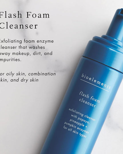 Exfoliating facial cleanser for all skin types cleanses and exfoliates in a single step.