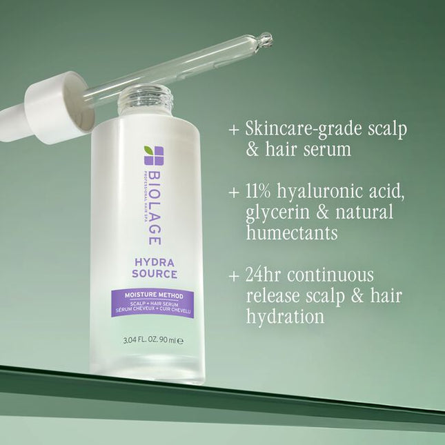 This serum delivers immediate and 24-hour clinical hydration*, effectively restoring scalp health and supporting its natural moisture barrier. It transforms dry, uncomfortable scalps, leaving hair exceptionally soft, supple, and manageable without any greasy residue or weigh-down. It enhances the client experience by providing a serene and effective solution for overall hair wellness and health.