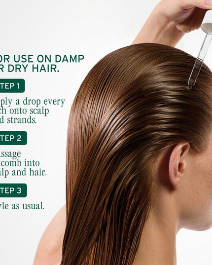 This serum delivers immediate and 24-hour clinical hydration*, effectively restoring scalp health and supporting its natural moisture barrier. It transforms dry, uncomfortable scalps, leaving hair exceptionally soft, supple, and manageable without any greasy residue or weigh-down. It enhances the client experience by providing a serene and effective solution for overall hair wellness and health.