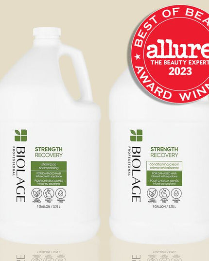 Strength Recovery Shampoo for Damaged Hair is a gentle, fortifying cleanser infused with a micro-dosed concentrate of olive squalane and vegan proteins. This shampoo is designed to reduce breakage and add strength to damaged strands while detangling and providing supreme softness and hydration. With regular use, it helps restore hair’s natural movement and softness, making it 3x stronger after just one use*.