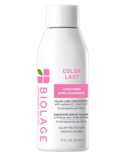 Gentle conditioner that leaves hair soft and detangled with extra shine and depth of color Color treated hair often needs special care to maintain its color and luster. Biolage ColorLast conditioner is essential for maintaining colored hair health and repairing hair damage. This product preserves salon-vibrant color for up to 9 weeks*.
