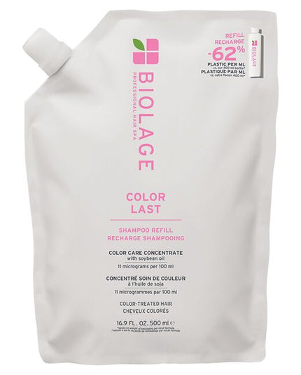 ColorLast Shampoo is uniquely formulated with a low-pH to gently cleanse color-treated hair without stripping away its vibrant color. Infused with antioxidant-rich soybean oil and stearic acid, this shampoo creates a protective barrier around each strand, helping to prevent color fade and enhance shine.