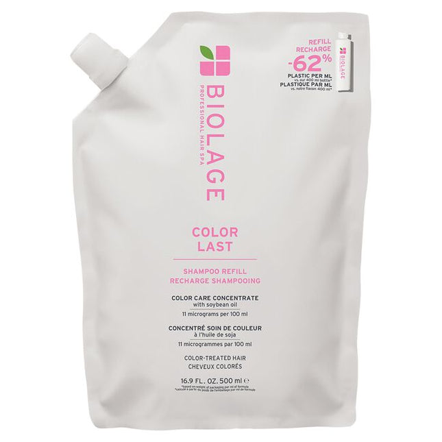 ColorLast Shampoo is uniquely formulated with a low-pH to gently cleanse color-treated hair without stripping away its vibrant color. Infused with antioxidant-rich soybean oil and stearic acid, this shampoo creates a protective barrier around each strand, helping to prevent color fade and enhance shine.