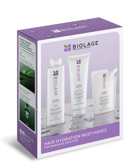Indulge your hair in a truly serene and deeply hydrating experience with the Biolage Hydra Source Kit. This meticulously crafted collection brings together the best of science and nature to transform dry, lacklustre hair into a vision of touchable softness and fluid movement. Experience profound moisture, enhanced shine, and a healthier scalp with every wash.