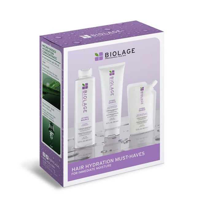 Indulge your hair in a truly serene and deeply hydrating experience with the Biolage Hydra Source Kit. This meticulously crafted collection brings together the best of science and nature to transform dry, lacklustre hair into a vision of touchable softness and fluid movement. Experience profound moisture, enhanced shine, and a healthier scalp with every wash.